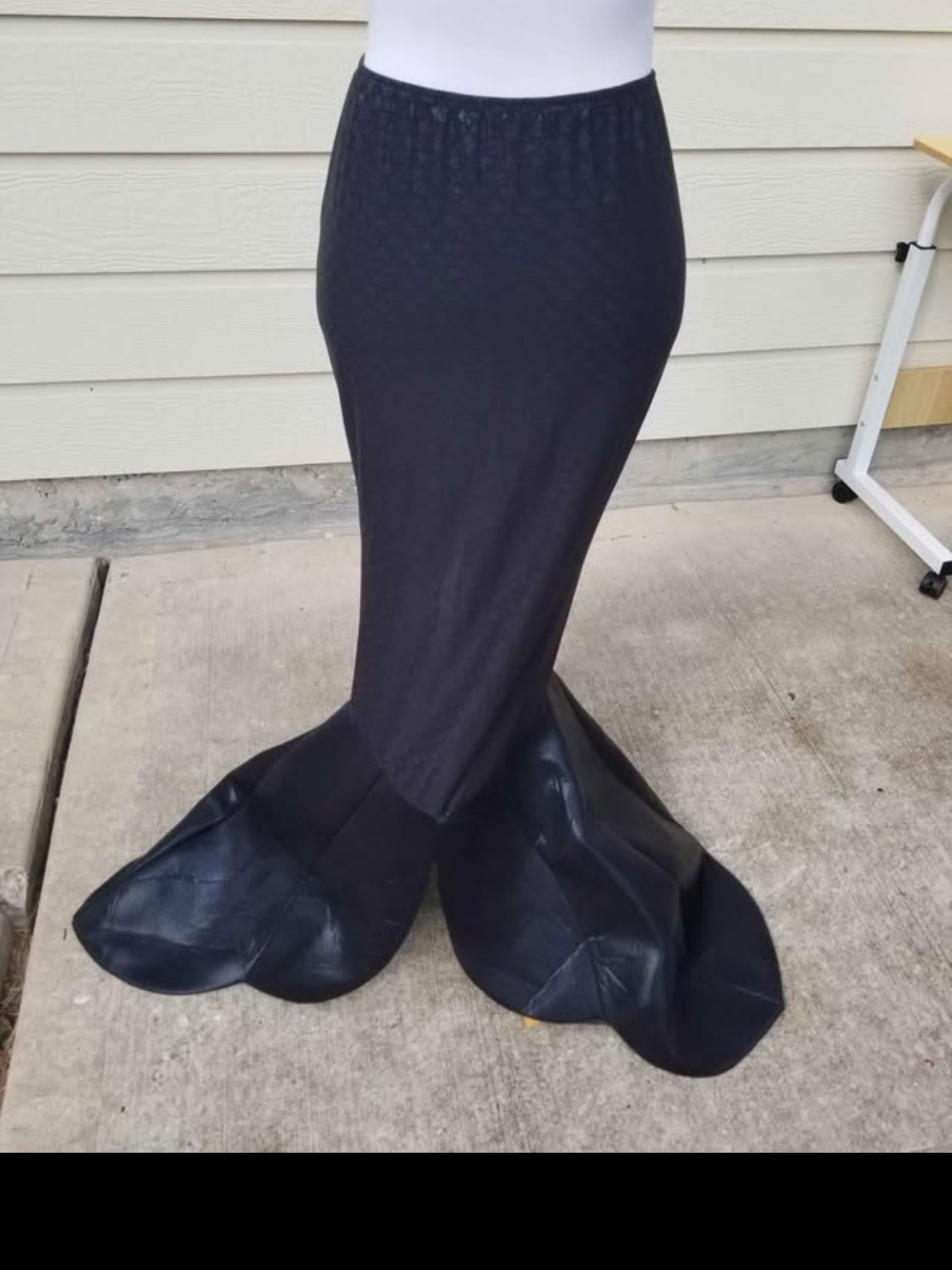 Women’s Black Mermaid Skirt - Stretch Standard Adult Size Costume